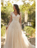Sheer Long Sleeves Beaded Lace Tulle Gorgeous Wedding Dress